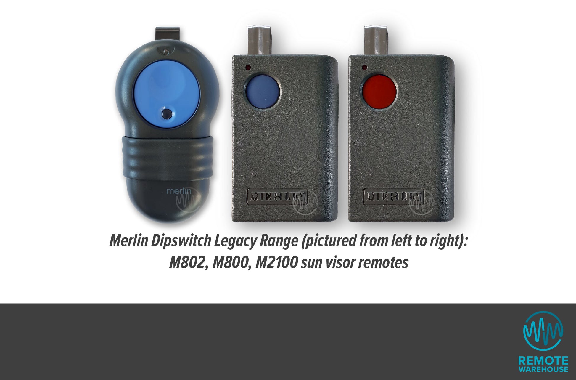 Merlin garage remote legacy range of 3 remotes with dipswitches inside