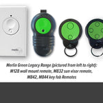 Merlin green button legacy range of garage door remotes