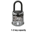 Master Lock MA5406 mini lockbox with shackle storage capacity & inner dimensions
