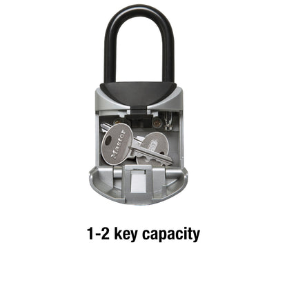 Master Lock MA5406 mini lockbox with shackle storage capacity & inner dimensions