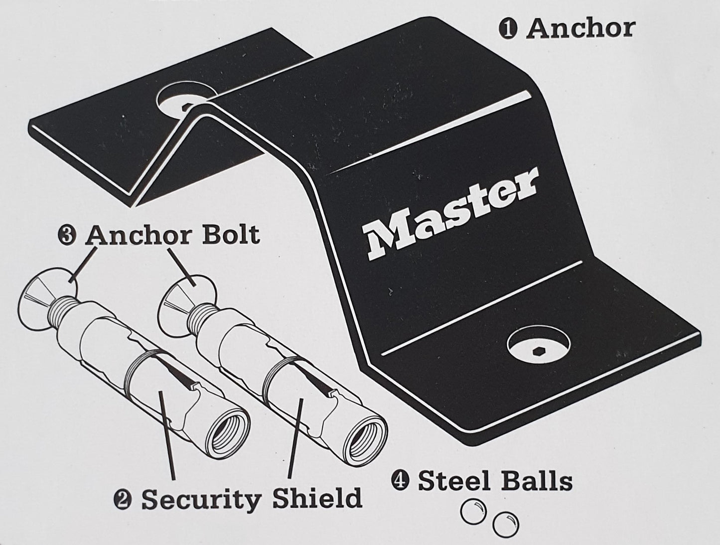 Master Lock MA1489: Wall/Floor Anchor
