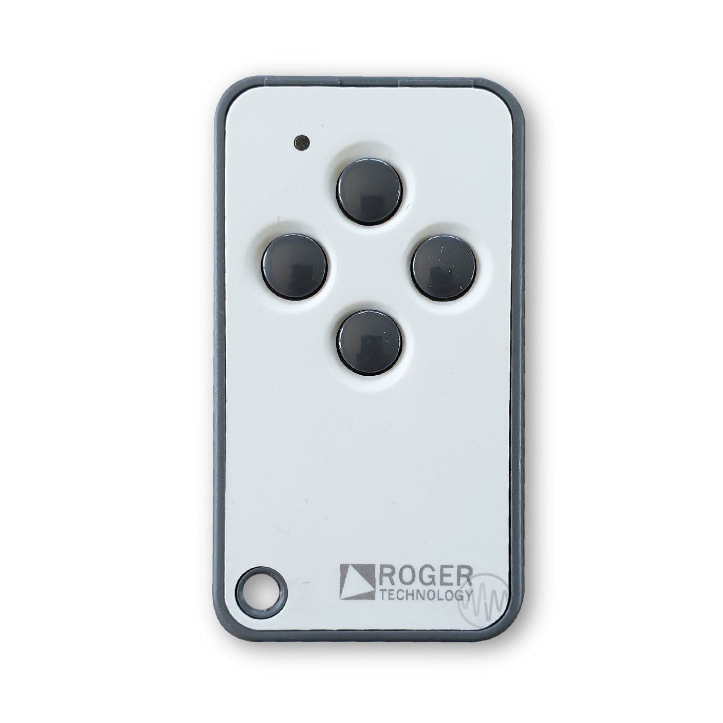 Roger dark & light grey gate remote with 4 circle dark grey buttons