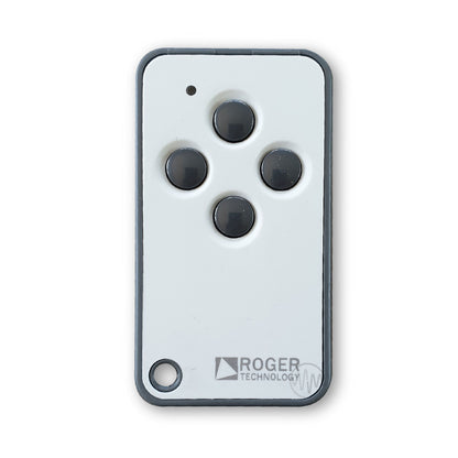 Roger dark & light grey gate remote with 4 circle dark grey buttons